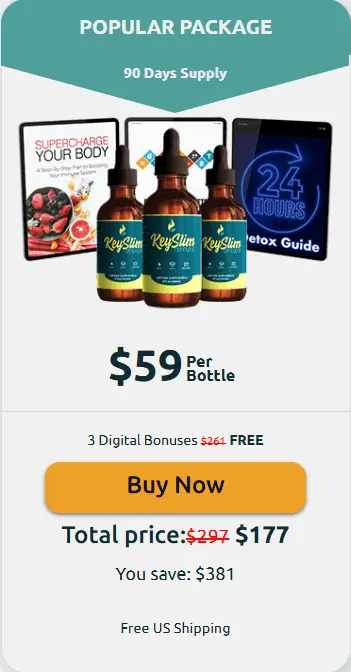 KeySlim Drops 3 bottle Pricing